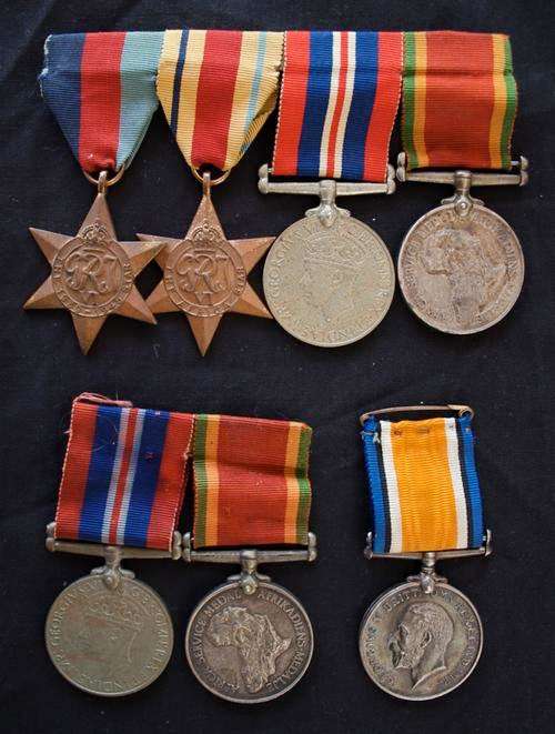 THREE LOTS OF MEDALS - WORLD WAR I & II - IN VERY GOOD CONDITION