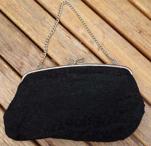 VINTAGE BLACK  EVENING BAG