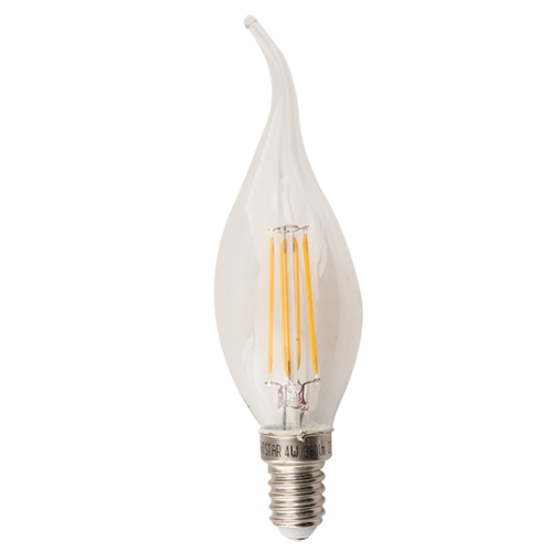 BULB LED 129 CANDLE FLAME LED FILAMENT 4W WARM WHITE E14 BRIGHT STAR