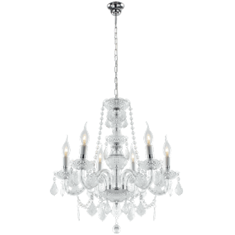 CHANDELIER 6 LIGHT CH3052/6 CRYSTAL BRIGHT STAR