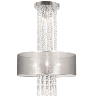 CHANDELIER 6 LIGHT CH471/3 CHROME K9 CRYSTALS MODERN STYLE BRIGHT STAR
