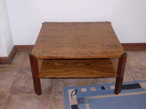 Coffee table square wooden, double tier.