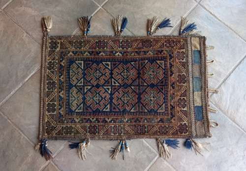 Antique Middle Eastern Camel Khamseh Saddle Bag.