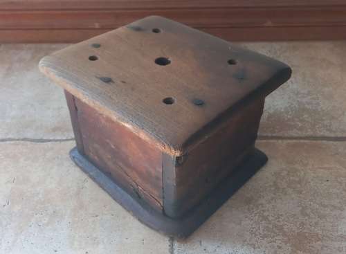 Antique (19th Century Dutch) Wooden Foot Warmer.