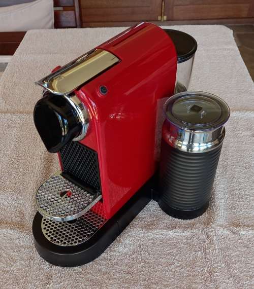 Nestle Nespresso C122 Red and Chrome Citiz and Milk Espresso Machine.