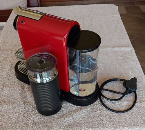 Nestle Nespresso C122 Red and Chrome Citiz and Milk Espresso Machine.