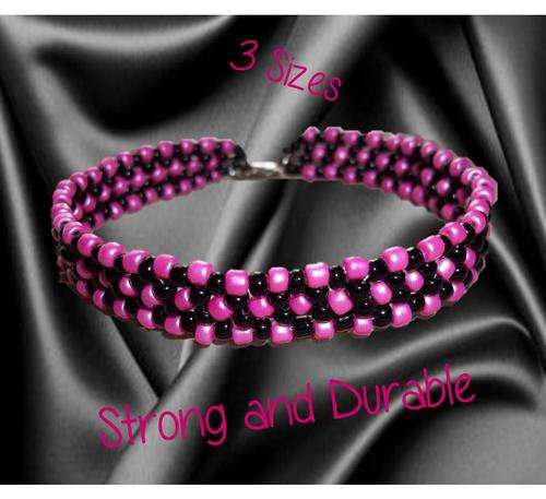 Pink and Black Daisy Bracelet **REDUCED SHIPPING**