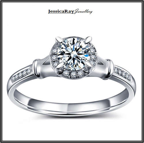Sterling Silver 'Custom Design' Ring with a Cubic Zirconia Stones - USA SIZE 6