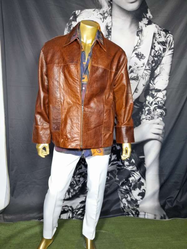 Premium Leather Crown Couture Jacket, a timeless masterpiece designe