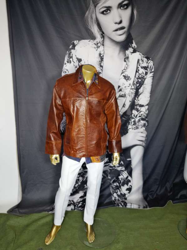 Premium Leather Crown Couture Jacket, a timeless masterpiece designe