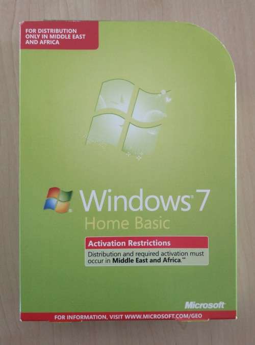 Windows 7 original disc with keycode