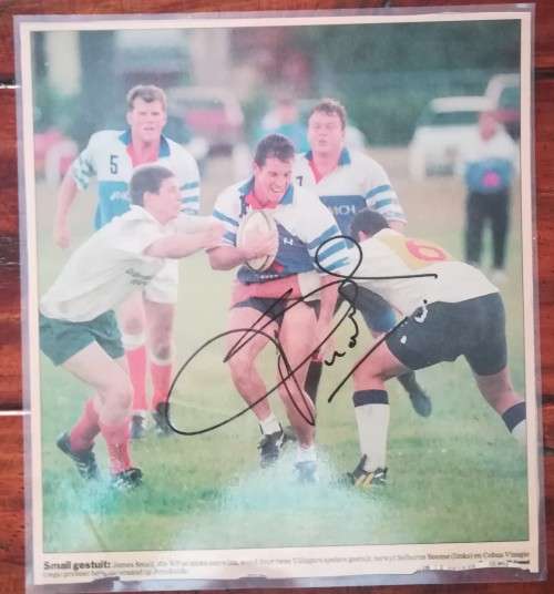 Original Autograph of Former Springbok Great - James Small