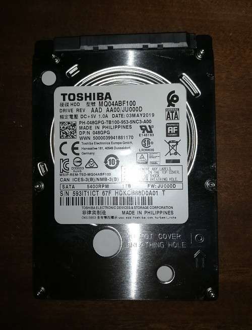 Toshiba 1TB Laptop HDD