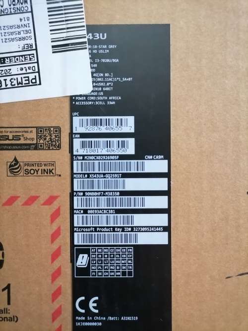 **BRAND NEW** ASUS X543UA-I381G2T I3 Laptop