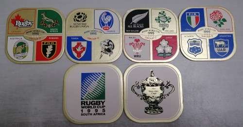 Rare set of 1995 Rugby World Cup Coasters