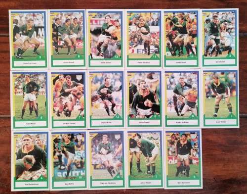 Collection of 1992 Rugby Trading Cards -  Springboks