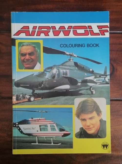 Vintage Airwolf Colouring Book