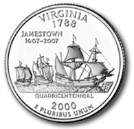 2000 Virginia Commemorative State Quarter *R1 Crazy Start*