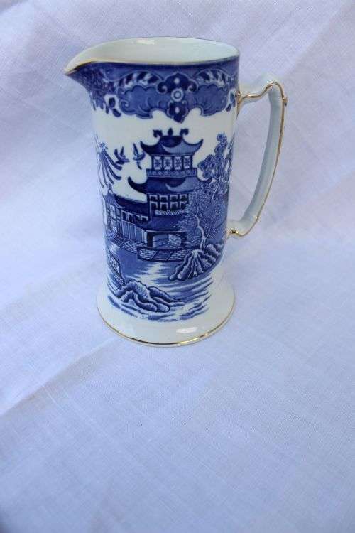 BLUE WILLOW  JUG  BURLEIGH WARE