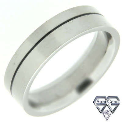 Stainless Steel Mens Ring Size # 6