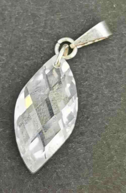 Sterling Silver Pendant With Crystal Stone