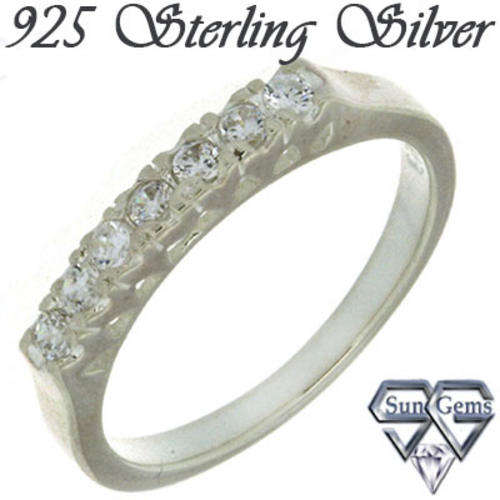 Solid 925 Sterling Silver & CZ ring size 7# + 2.19g