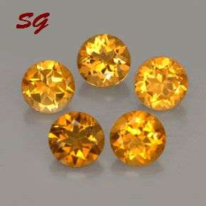 Natural Mined Citrine  2.00mm & 0.035cts eacj