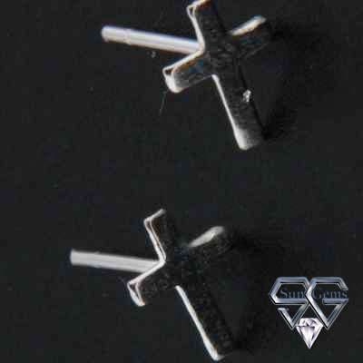 Solid 925 Sterling Silver earrings 7mm+ 0.16g (pair)