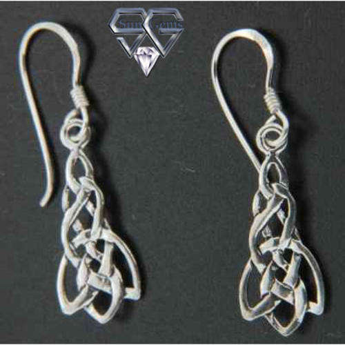 Solid 925 Sterling Silver earrings 29mm & 1.07g
