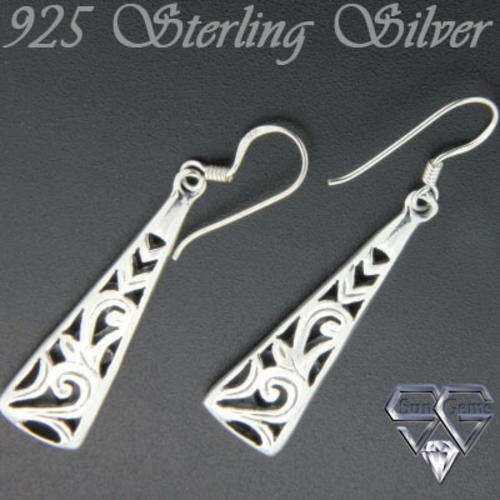 Solid 925 Sterling Silver earrings 45mm & 4.29g