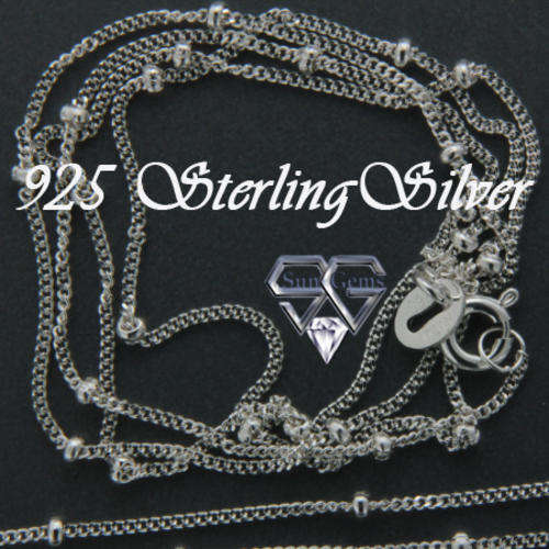 Solid 925 Sterling Silver chain 45cm long + 1.65g