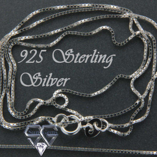 Solid 925 Sterling Silver chain 44cm long + 1.10g