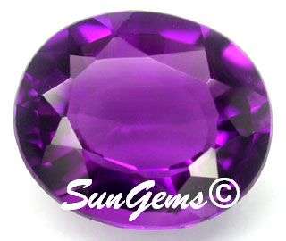 Natural Mined Oval Africa Amethyst  6 x 8 mm 1.215cts