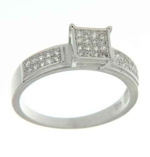 Solid 925 Sterling Silver & CZ ring size 7#+ 2.30g