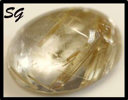 Natural Mined Rutilated Quartz: 16mm X 11.9mm X 8.1mm, 8.1cts