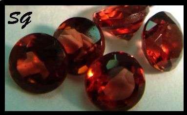 Natural Mined Garnet, 2.5mm: 0.400cts (parcel of 5 gems)