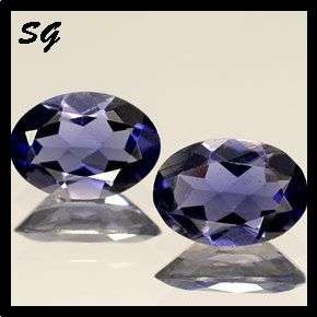 Natural Mined Iolite Pair  0.335cts, each 4.85mm X 3.00mm