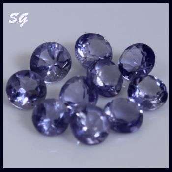 Natural Mined Iolite 2.9mm: total 0.835cts (parcel of 10 gems)