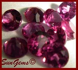 Natural Mined Rhodolite Garnet 2.45mm each: 0.785cts(parcell off 10)