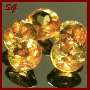 Natural Mined CITRINE 2.2mm  parcel of 5=0.215cts