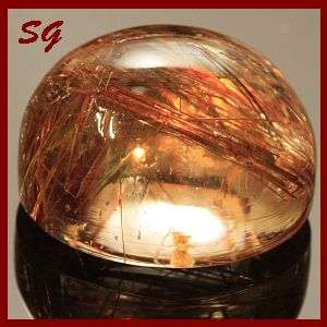 Natural Mined Rutile Quartz 9mm, 3.225cts