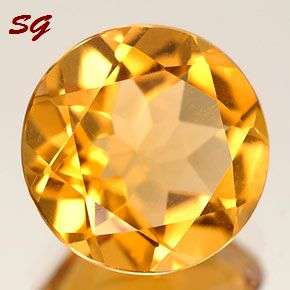 Natural Citrine: 6.07mm, 0.835cts