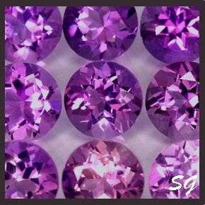 Natural Mined African Amethyst parcel  2.80mm each0.080cts each