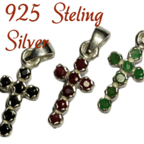 Natural Mined Ruby & Solid 925 Sterling silver pendant 22mm + 1.14g