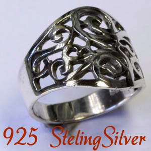 Solid 925 Sterling silver ring size 7# & 4.21g
