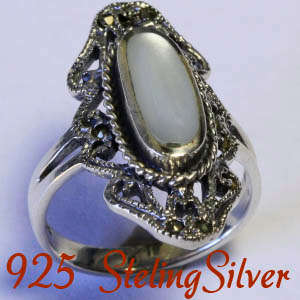 Natural Mined Gemstones & Solid 925 Sterling silver ring size 6# + 4.86g