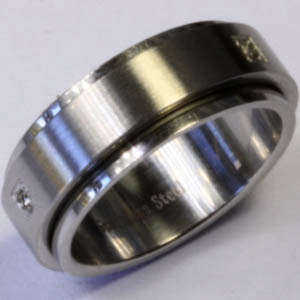 Solid Stainless Steel ring size 9# + 7.44g
