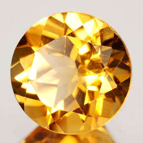 Natural Mined Citrine 4mm 0.22cts