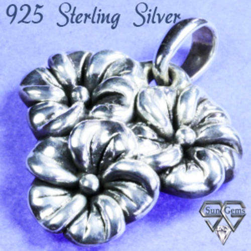 Solid 925 Sterling Silver pendant 32mm + 3.02g