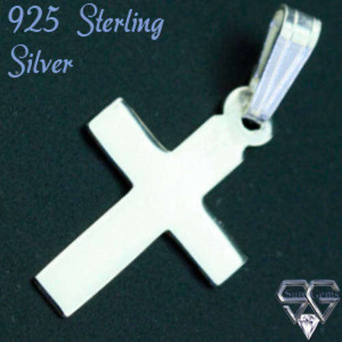 Solid 925 Sterling Silver Pendant 25mm + 0.86g